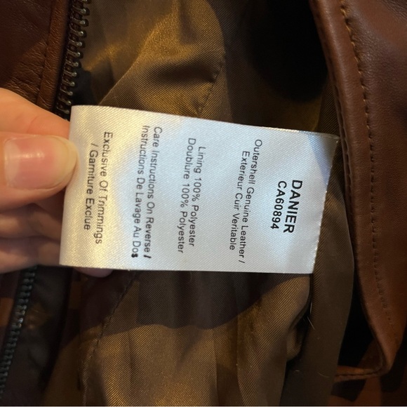 Danier Leather Jacket - Style: Tayla, Dark Cognac - Picture 5 of 13